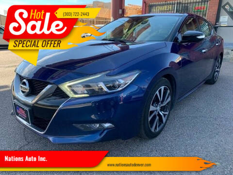 2017 Nissan Maxima for sale at Nations Auto Inc. in Denver CO