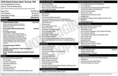2026 Buick Enclave Sport Touring