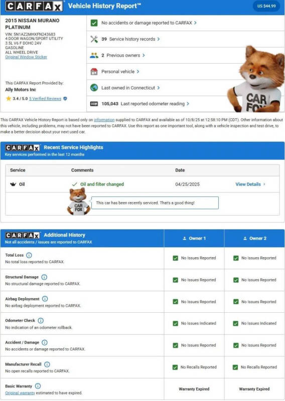2015 Nissan Murano Platinum