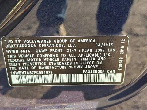 2015 Volkswagen Passat