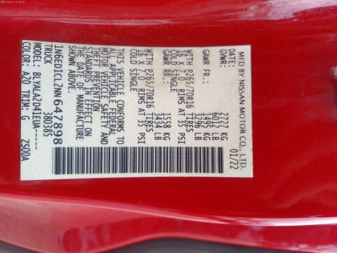 2022 Nissan Frontier S