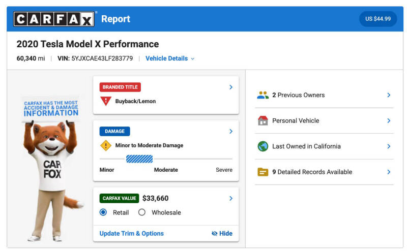 2020 Tesla Model X Performance