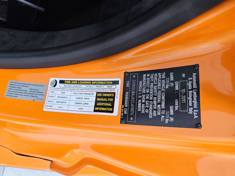 2012 Lamborghini Gallardo LP 570-4 Spyder Performante