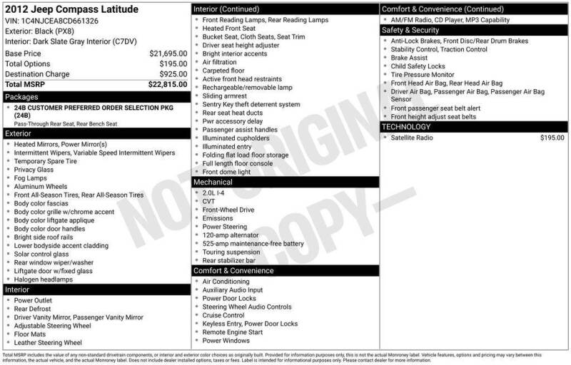 2012 Jeep Compass Latitude