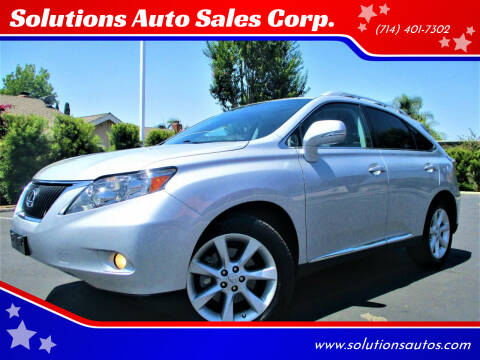 2012 Lexus RX 350 for sale at Solutions Auto Sales Corp. in Orange CA