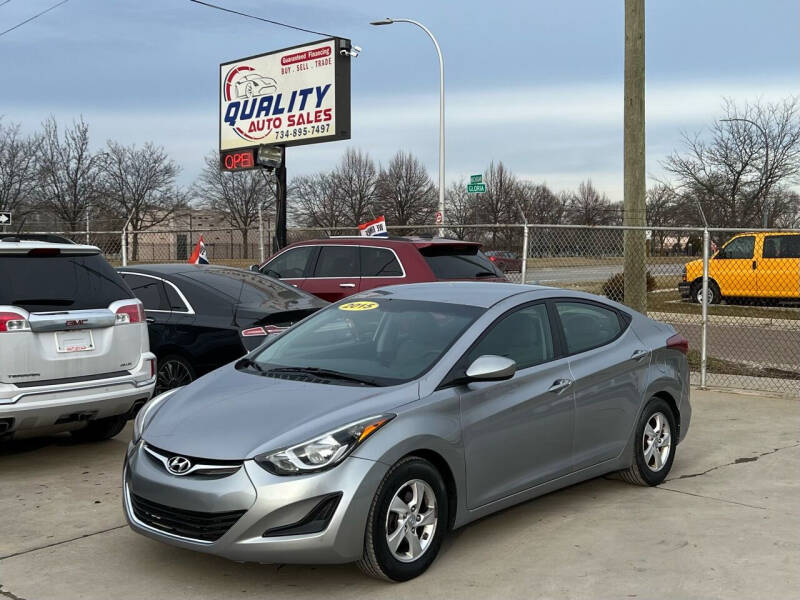 2015 Hyundai Elantra for sale at QUALITY AUTO SALES in Wayne MI