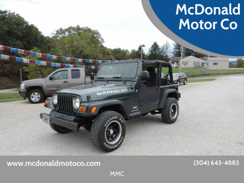 2004 Jeep Wrangler for sale at McDonald Motor Co in Harrisville WV