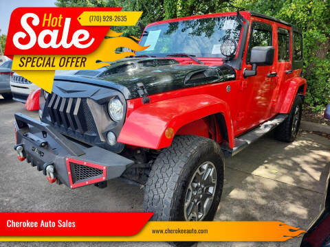 2018 Jeep Wrangler JK Unlimited for sale at Cherokee Auto Sales in Acworth GA