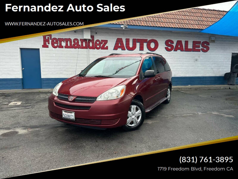 2004 Toyota Sienna for sale at Fernandez Auto Sales in Freedom CA