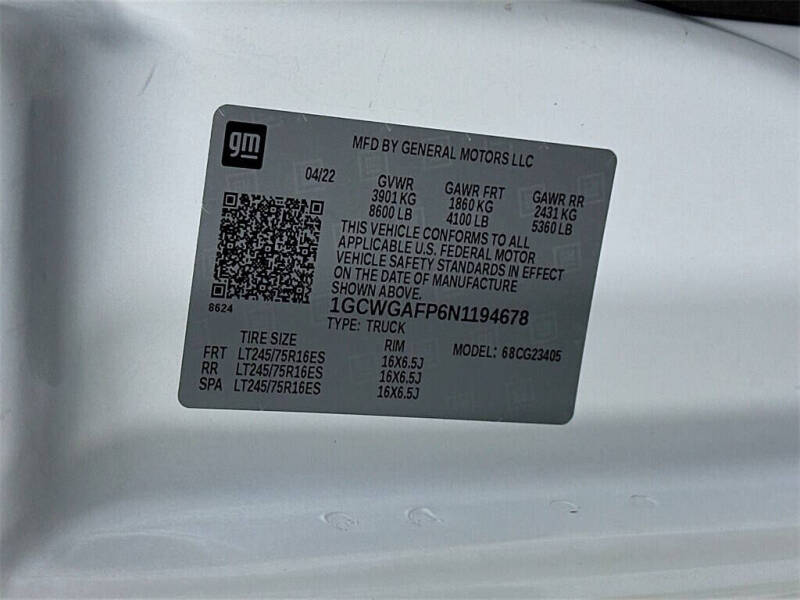 2022 Chevrolet Express 2500