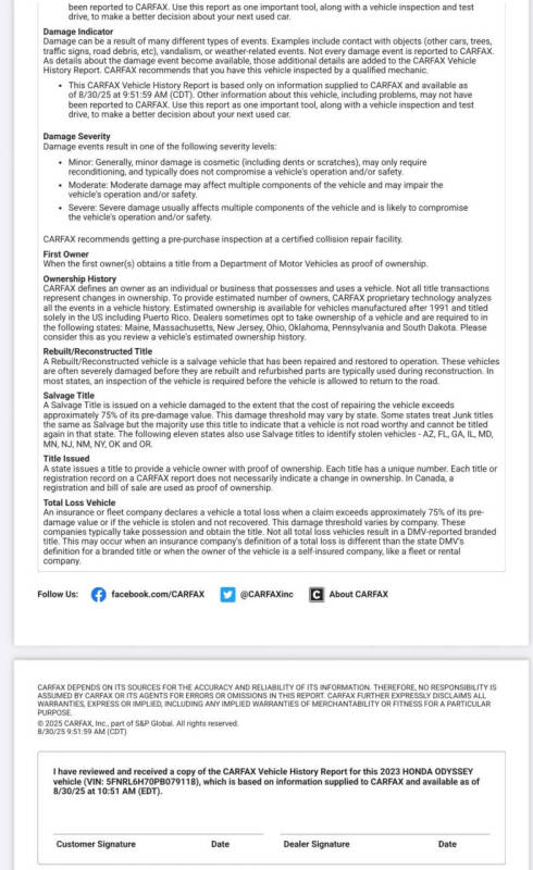 2023 Honda Odyssey Sport