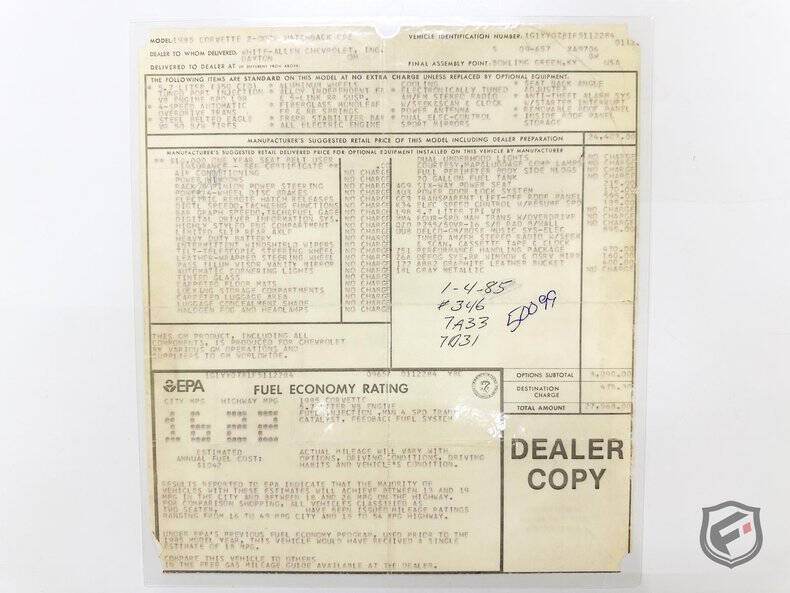 1985 Chevrolet Corvette