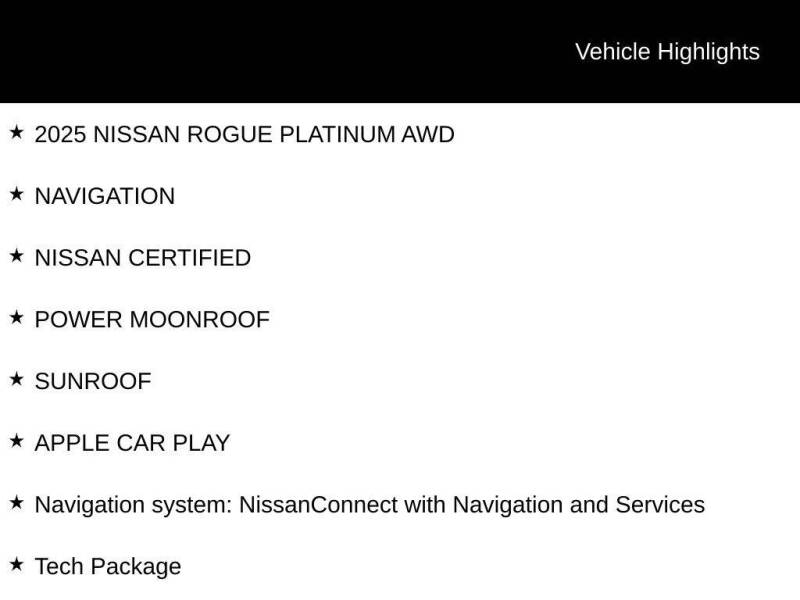 2025 Nissan Rogue Platinum