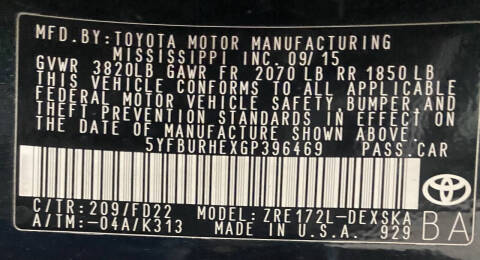 2016 Toyota Corolla S