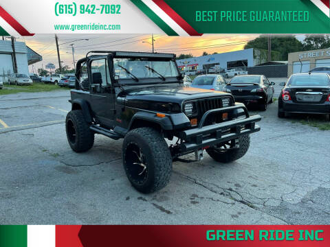 1995 Jeep Wrangler for sale at Green Ride Inc in Nashville TN