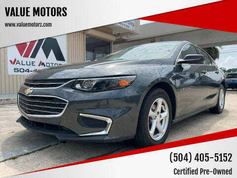 2018 Chevrolet Malibu for sale at VALUE MOTORS in Kenner LA