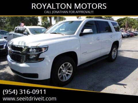 2017 Chevrolet Tahoe for sale at ROYALTON MOTORS in Plantation FL