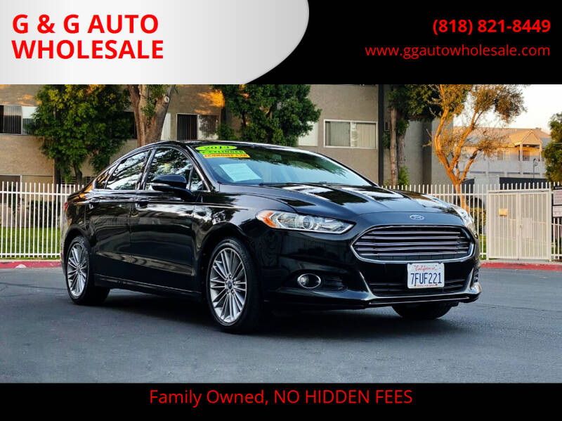 2013 Ford Fusion for sale at G & G AUTO WHOLESALE in North Hollywood CA