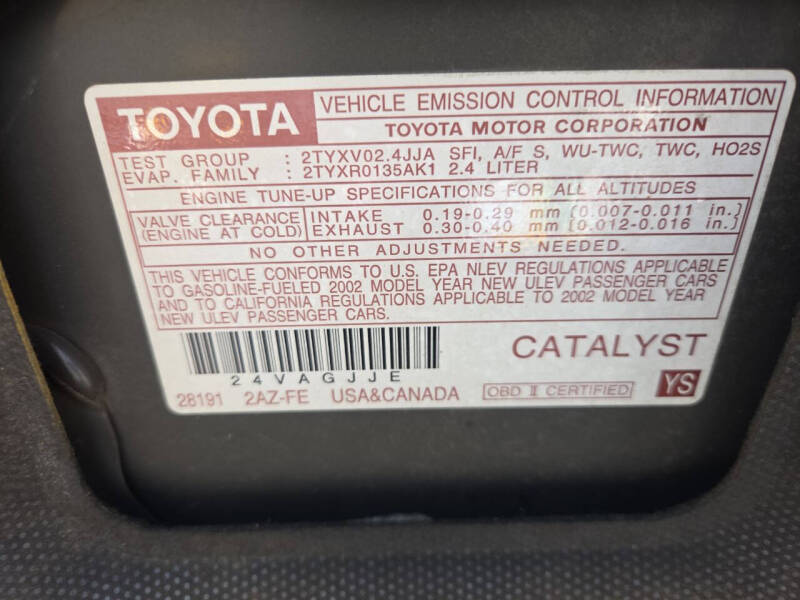 2002 Toyota Camry XLE