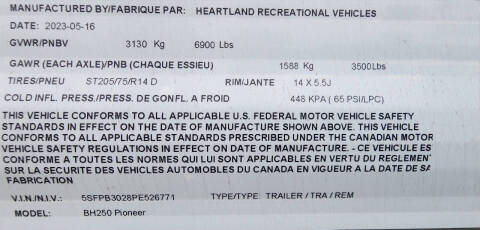 2023 Heartland Pioneer