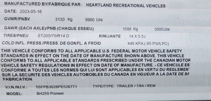 2023 Heartland Pioneer