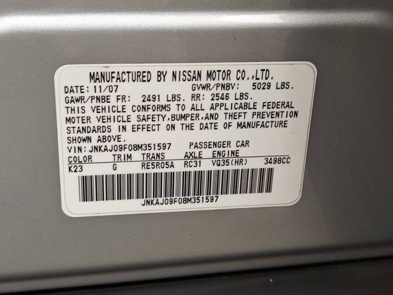 2008 Infiniti EX35 Journey