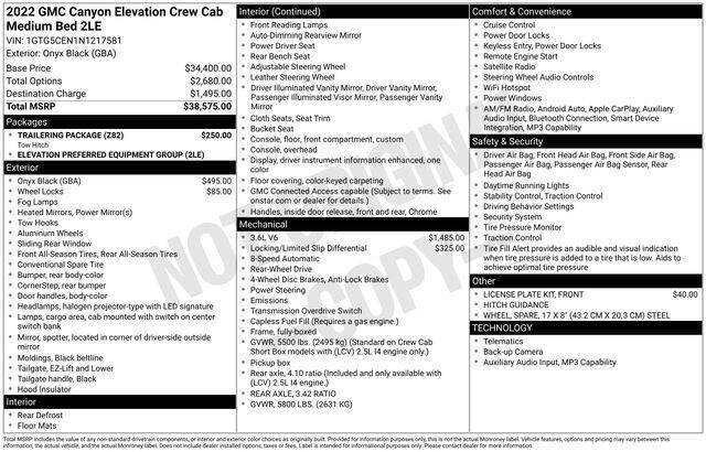2022 GMC Canyon Elevation