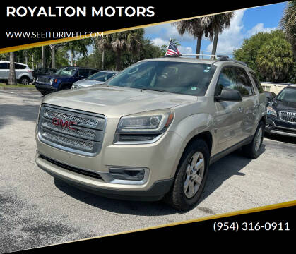 2014 GMC Acadia for sale at ROYALTON MOTORS in Plantation FL