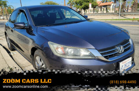 2013 Honda Accord for sale at ZOOM CARS LLC in Sylmar CA