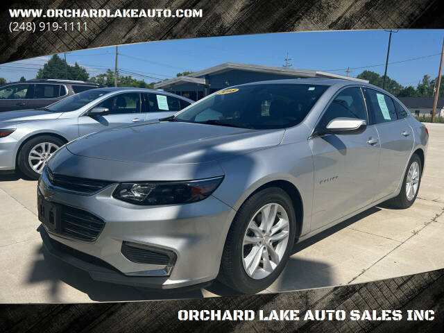 2018 Chevrolet Malibu for sale at ORCHARD LAKE AUTO SALES INC in Farmington Hills, MI