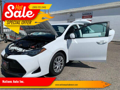 2018 Toyota Corolla for sale at Nations Auto Inc. in Denver CO