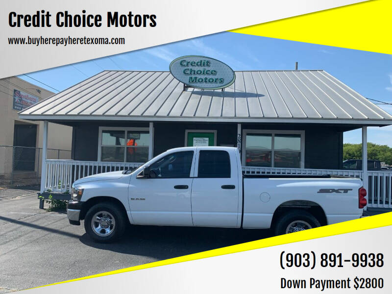 2008 Dodge Ram 1500 for sale at Credit Choice Motors in Sherman TX