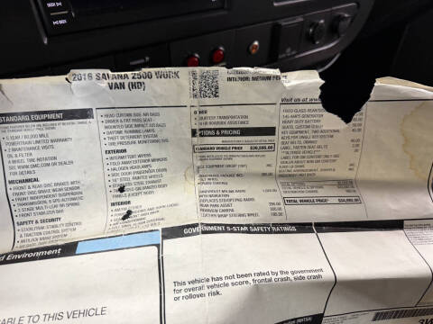 2016 GMC Savana 2500