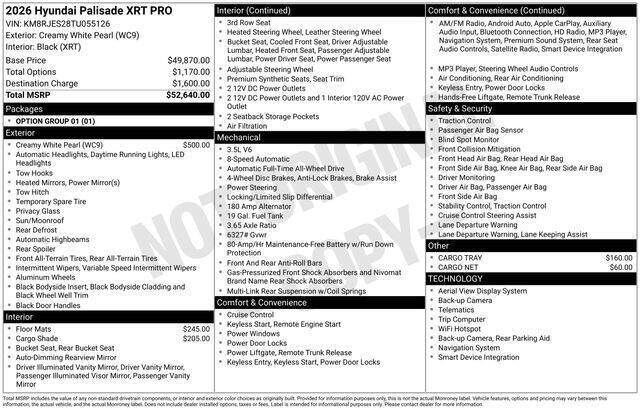 2026 Hyundai Palisade XRT Pro