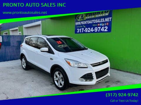 2015 Ford Escape for sale at PRONTO AUTO SALES INC in Indianapolis IN