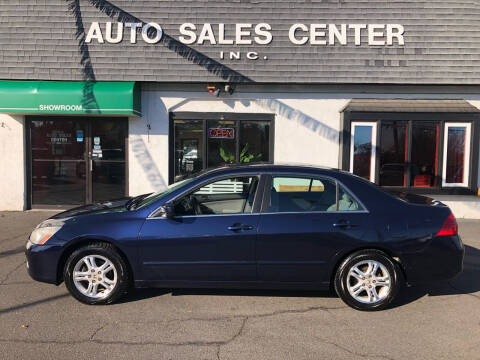 2007 Honda Accord for sale at Auto Sales Center Inc in Holyoke MA