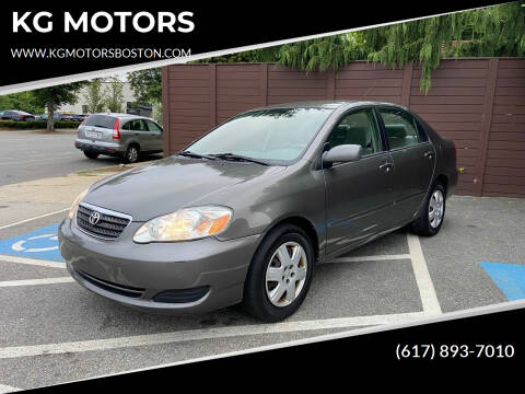 2008 Toyota Corolla for sale at KG MOTORS in West Newton MA