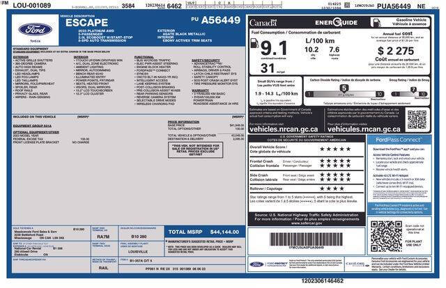 2023 Ford Escape Platinum