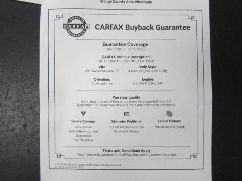 2014 Porsche Cayenne Platinum