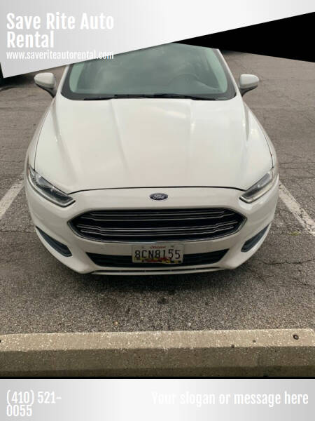 2013 Ford Fusion for sale at Save Rite Auto Rental in Randallstown MD