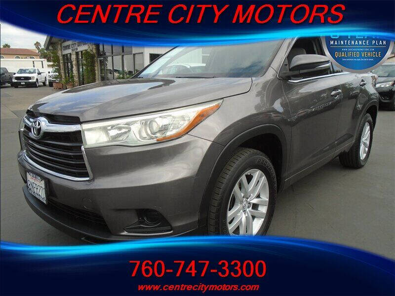 2015 Toyota Highlander for sale at Centre City Motors in Escondido CA