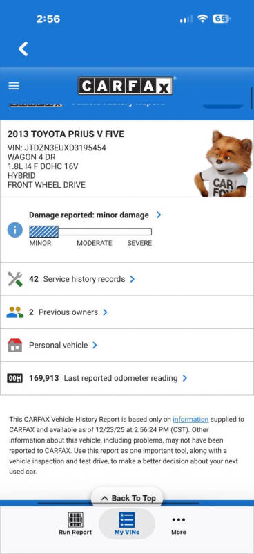 2013 Toyota Prius v Five