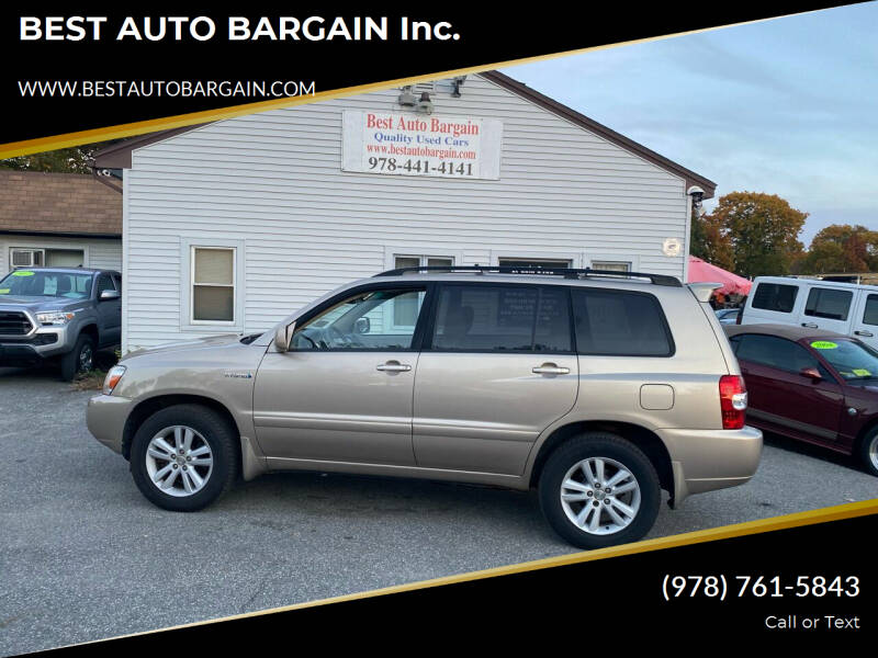2007 Toyota Highlander Hybrid for sale at BEST AUTO BARGAIN inc. in Lowell MA