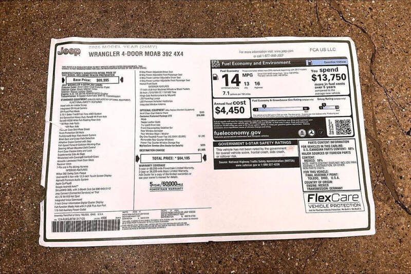 2026 Jeep Wrangler Moab 392
