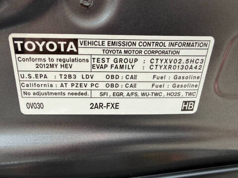2012 Toyota Camry Hybrid XLE