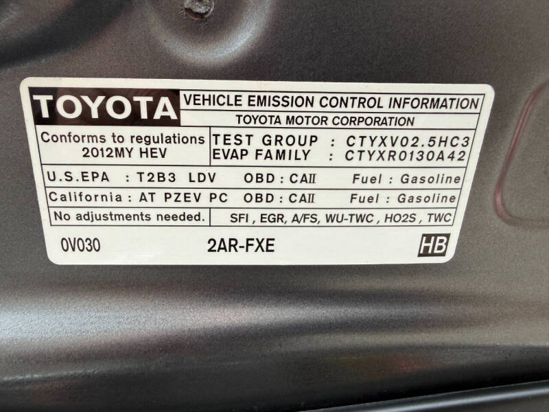 2012 Toyota Camry Hybrid XLE