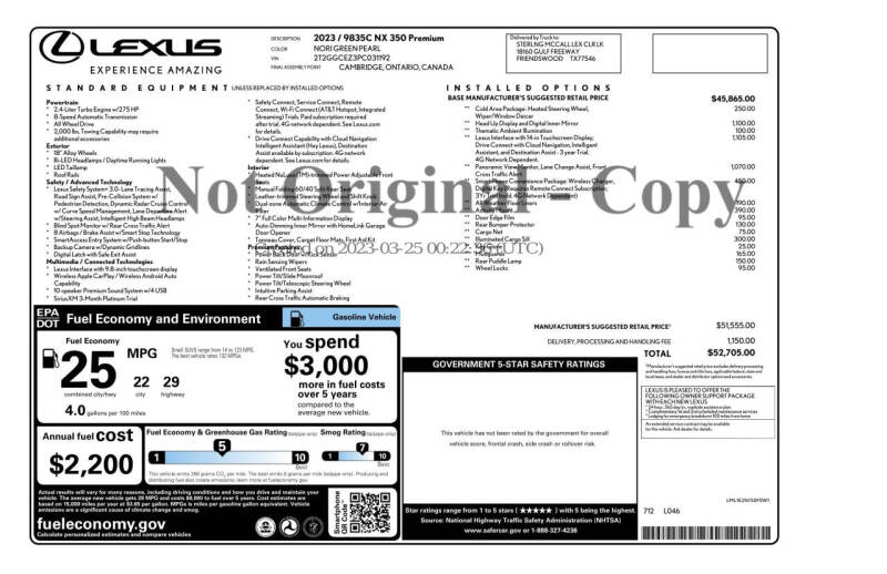 2023 Lexus NX 350 Premium