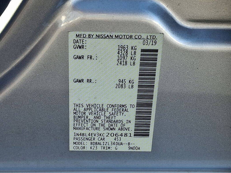 2019 Nissan Altima 2.5 SL