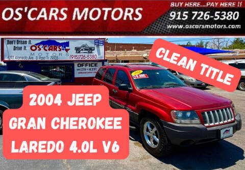 2004 Jeep Grand Cherokee for sale at Os'Cars Motors in El Paso TX