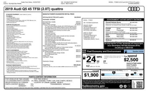 2019 Audi Q5 quattro Premium Plus 45 TFSI